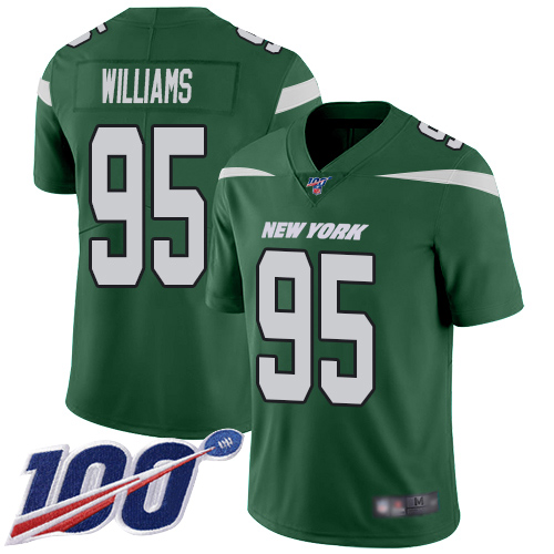 New York Jets Limited Green Youth Quinnen Williams Home Jersey NFL Football #95 100th Season Vapor Untouchable